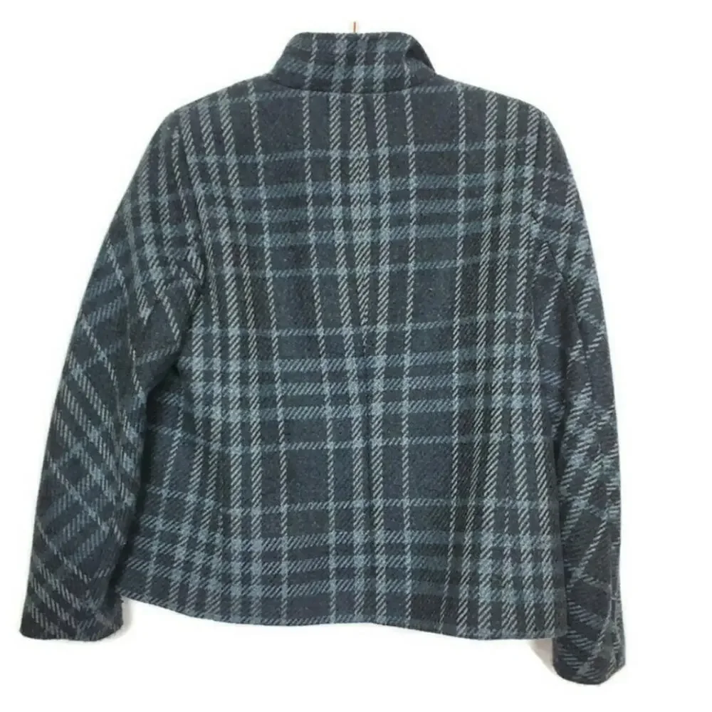 Talbots Wool/poly blend plaid jacket size 12